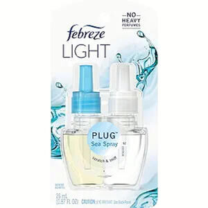 Febreze LIGHT Fade Defy PLUG Air Freshener, Sea‎ Spray, (1) .87 fl. oz.